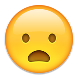 Frowning Face With Open Mouth Emoji (Apple/iOS Version)