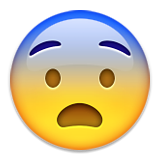 Fearful Face Emoji (Apple/iOS Version)