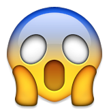 Face Screaming In Fear Emoji (Apple/iOS Version)