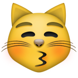 Kissing Cat Face With Closed Eyes Emoji (Apple/iOS Version)