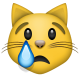 Crying Cat Face Emoji (Apple/iOS Version)
