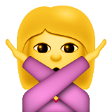 Face With No Good Gesture Emoji (Apple/iOS Version)