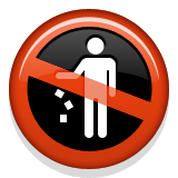 Do Not Litter Symbol Emoji (Apple/iOS Version)