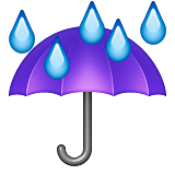 Umbrella With Rain Drops Emoji (Apple/iOS Version)