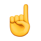 White Up Pointing Index Emoji (Apple/iOS Version)
