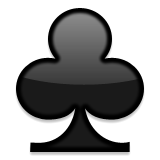 Black Club Suit Emoji (Apple/iOS Version)