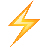 High Voltage Sign Emoji (Apple/iOS Version)