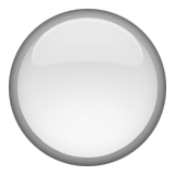 Medium White Circle Emoji (Apple/iOS Version)
