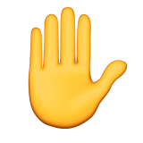 Raised Hand Emoji (Apple/iOS Version)