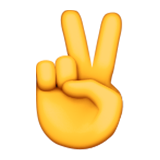 Victory Hand Emoji (Apple/iOS Version)
