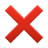 Cross Mark Emoji (Apple/iOS Version)