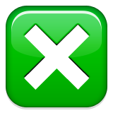 Negative Squared Cross Mark Emoji (Apple/iOS Version)