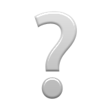 White Question Mark Ornament Emoji (Apple/iOS Version)