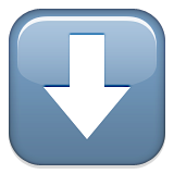 Downwards Black Arrow Emoji (Apple/iOS Version)