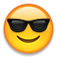 Smiling Face With Sunglasses - iPhone, Android, Twitter, & Facebook Emojis