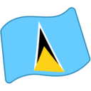 Flag For Saint Lucia Emoji Icon