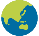 Earth Globe Asia-australia Emoji - Hangouts / Android Version