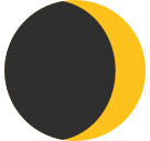 Waxing Crescent Moon Symbol Emoji - Hangouts / Android Version