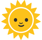 Sun With Face Emoji - Hangouts / Android Version