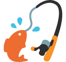 Fishing Pole And Fish Emoji - Hangouts / Android Version