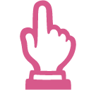 White Up Pointing Backhand Index Emoji - Hangouts / Android Version