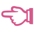 White Left Pointing Backhand Index Emoji - Hangouts / Android Version