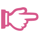 White Right Pointing Backhand Index Emoji (Google Hangouts / Android Version)