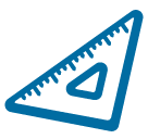Triangular Ruler Emoji (Google Hangouts / Android Version)