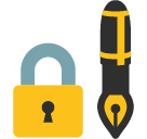Lock With Ink Pen Emoji Icon