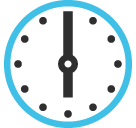 Clock Face Six Oclock Emoji - Hangouts / Android Version