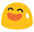 Smiling Face With Open Mouth And Cold Sweat Emoji - Hangouts / Android Version