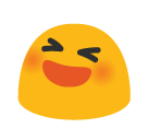 Smiling Face With Open Mouth And Tightly-closed Eyes Emoji - Hangouts / Android Version