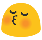Kissing Face With Closed Eyes Emoji (Google Hangouts / Android Version)