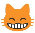 Grinning Cat Face With Smiling Eyes Emoji - Hangouts / Android Version