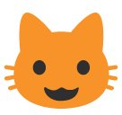 Smiling Cat Face With Open Mouth Emoji - Hangouts / Android Version