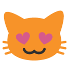 Smiling Cat Face With Heart-shaped Eyes Emoji Icon