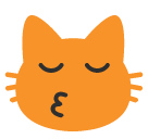 Kissing Cat Face With Closed Eyes Emoji - Hangouts / Android Version