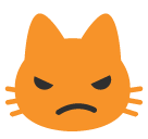 Pouting Cat Face Emoji (Google Hangouts / Android Version)
