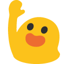 Happy Person Raising One Hand Emoji - Hangouts / Android Version