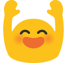 Person Raising Both Hands In Celebration Emoji - Hangouts / Android Version