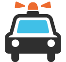 Oncoming Police Car Emoji (Google Hangouts / Android Version)
