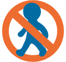 No Pedestrians Emoji Icon