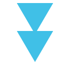 Black Down-pointing Double Triangle Emoji Icon