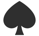 Black Spade Suit Emoji - Hangouts / Android Version