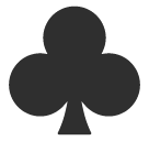 Black Club Suit Emoji - Hangouts / Android Version