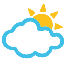 Sun Behind Cloud Emoji - Hangouts / Android Version
