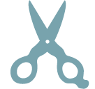 Black Scissors Emoji (Google Hangouts / Android Version)