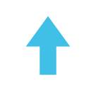 Upwards Black Arrow Emoji - Hangouts / Android Version