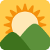 Sunrise Over Mountains Emoji (Twitter Version)