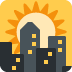 Sunset Over Buildings Emoji (Twitter Version)